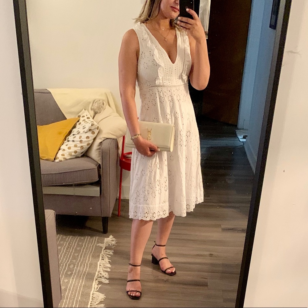 Zara white Cotton summer dress size M
